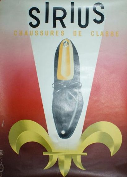 AURIAC Jacques (1922-2003) SIRIUS.”CHAUSSURES DE CLASSE" Imp. de La Vasselais, Paris...