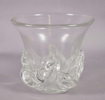 DAUM France Vase Sirius en épais cristal H 16 cm