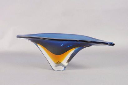 SEGUSO MURANO dans le gout Coupe en verre 10 x 31, 5 cm