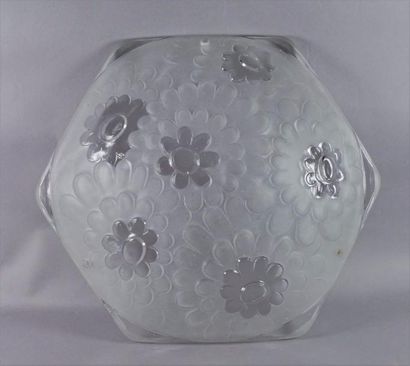 DEGUE Vasque hexagonale en verre dépoli diam 37 cm