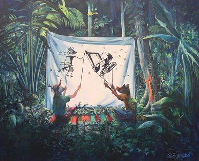 GEORGEL Cédric (né en 1979) « Conséquence » 2016 Huile sur toile 130 x 160 cm