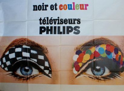 JANNES.Y (photo) TÉLÉVISEURS PHILIPS.”NOIR & COULEUR” Affiches Gaillard, Paris -...