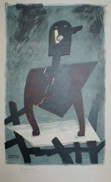 COLIN PAUL (1892-1985) PERSONNAGE Lithographie sur papier arches - Epreuve d’artiste,...