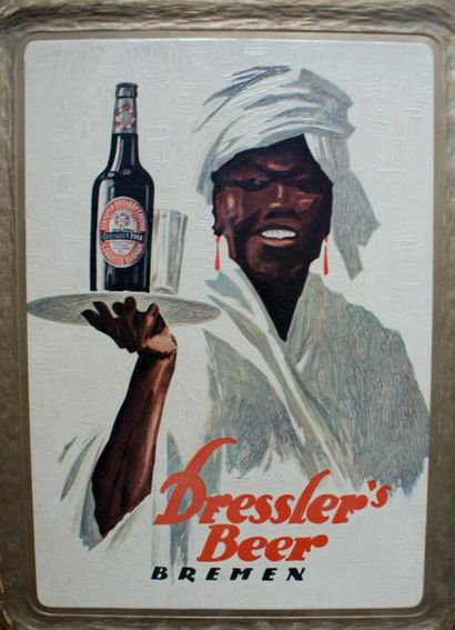 DRESSLER’S BEER, Bremen Panneau publicitaire en carton - 39 x 29 cm - Bon état 