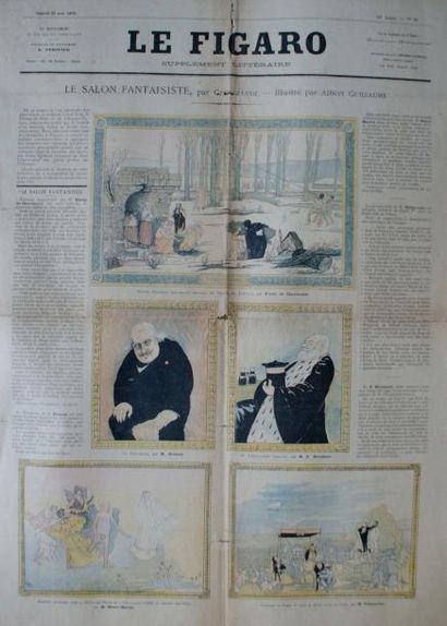 LE FIGARO LE SALON DE LA RUE Double page du FIGARO du 21 mai 1802 - 65 x 45 cm -...