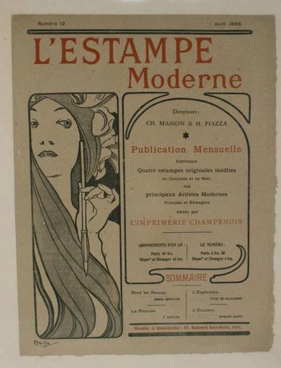 MUCHA Alphonse (1860-1939) L’HABITATION PRATIQUE, Avril 1898 et L’ESTAMPE MODERNE,...