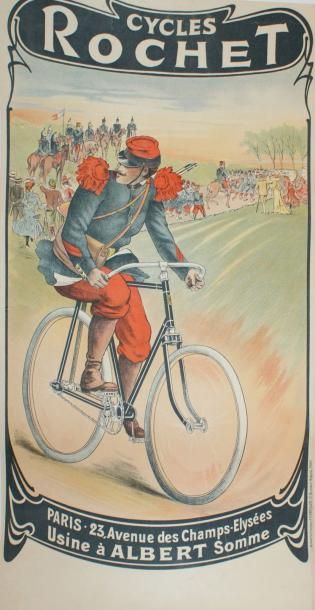 ANONYME CYCLES ROCHET Imprimerie Chapellier, Paris - 48 x 25 cm - Entoilée, bon état...