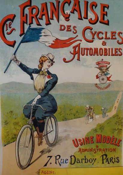 ANONYME Cie FRANçAISE des CYCLES & AUTOMOBILES Imp.Bourron, Montélimar - 84 x 60...