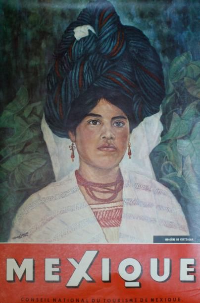 ANONYME MEXIQUE.”INDIGÈNE de CUETZALAN” Litho.Guvertrud - Printed in Mexico - 88...