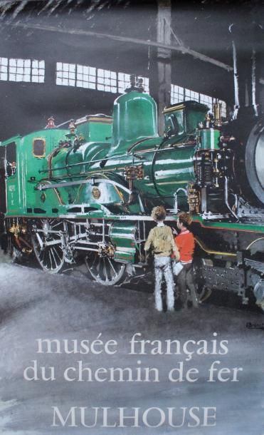 BRENET Albert (1903-2005) SNCF.MUSÉE FRANçAIS DU CHEMIN DE FER. MULHOUSE.1977 Printed...