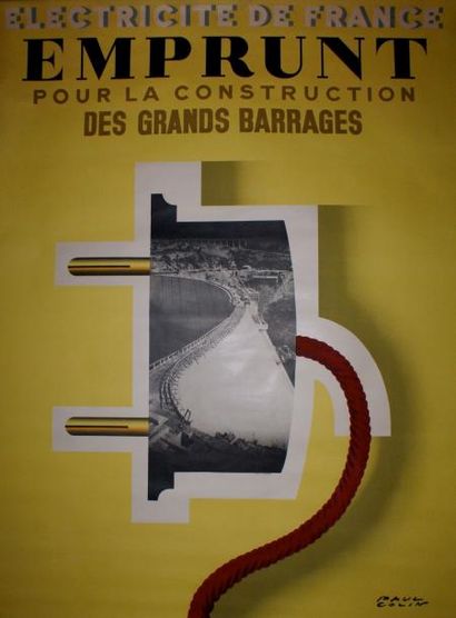 COLIN PAUL (1892-1985) Electricité de France.EMPRUNT POUR LA CONSTRUCTION DES GRANDS...