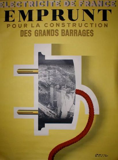 COLIN PAUL (1892-1985) Electricité de France.EMPRUNT POUR LA CONSTRUCTION DES GRANDS...
