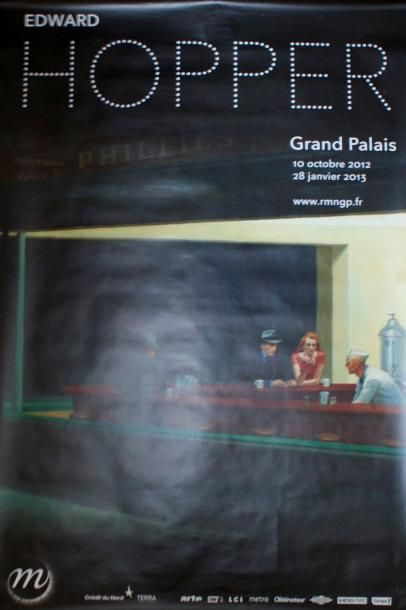 Edouard HOPPER GRAND PALAIS.2012-2013 175 x 120 cm - Non entoilée, bon état (éraflures...