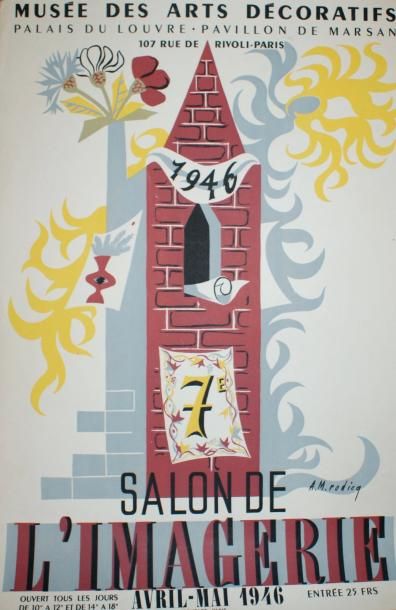 MUSÉE DES ARTS DÉCORATIFS-PALAIS DU LOUVRE - SALON DE L’IMAGERIE.Entre1942 et 1949...
