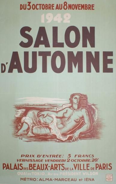 SALON D’AUTOMNE - PALAIS des BEAUX-ARTS de la ville de Paris. 1942 et 1943 Ensemble...