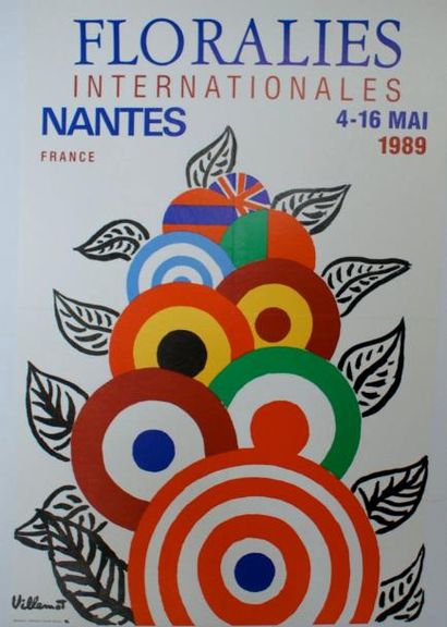 VILLEMOT Bernard (1911-1990) FLORALIES INTERNATIONALES, Nantes.1989 Simoneau Cart’ouest,...