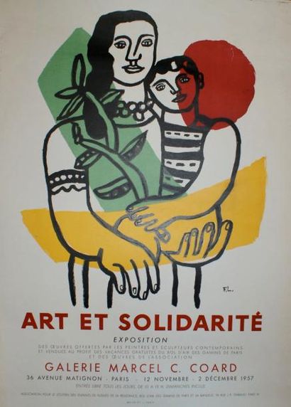 LÉGER Fernand (1881-1955) Galerie Marcel Coard.ART ET SOLIDARITÉ.1957 Mourlot, Paris...