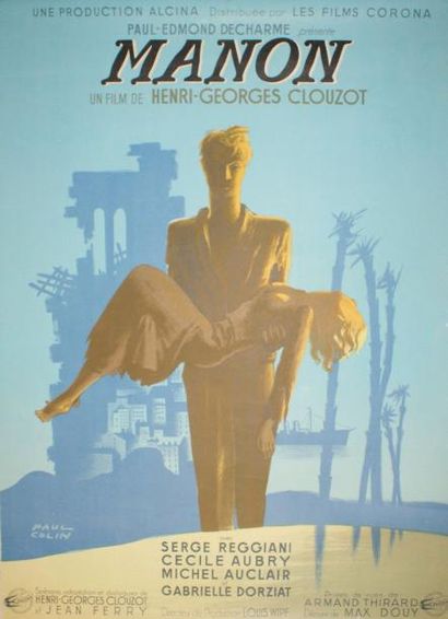 COLIN Paul (1892-1985) (2 Affiches) MANON.Film de Henri-Georges Clouzot avec Serge...