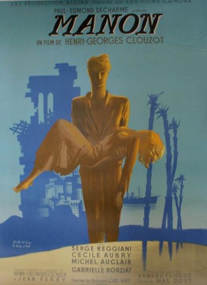 COLIN Paul (1892-1985) (2 Affiches) MANON.Film de Henri-Georges Clouzot avec Serge...