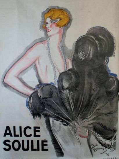 DOMERGUE Jean Gabriel (1889-1962) ALICE SOULIÉ.1926 H.Chachoin, Paris - 160 x 118...