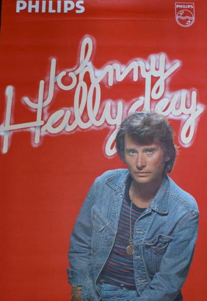 LELOUP Bernard (photo) PHILIPS.“JOHNNY HALLYDAY” Ets.St-Martin, Asnières -116 x 78...