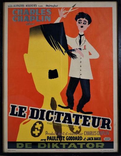 Charles CHAPLIN Les Artistes Associés.LE DICTATEUR “De Diktator”. Imprimé en Belgique...