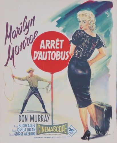MARILYN MONROE ARRÊT D’AUTOBUS. Film avec Marilyn Monroe Edition du T,Paris - 56...