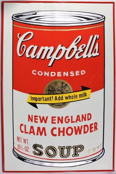 WARHOL Andy (d’après) CAMPBELL’S SOUP Published by Sunday B.Morning - 89 x 58 cm...