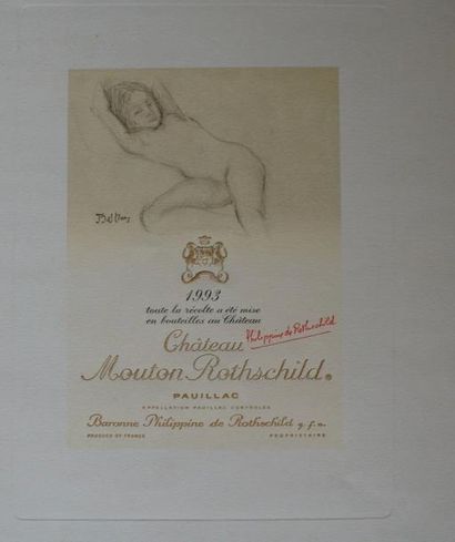 BALTHUS Balthasar (1908-2001) CHÂTEAU MOUTON ROTHSCHILD, Pauillac.1993 56 x 43 cm...