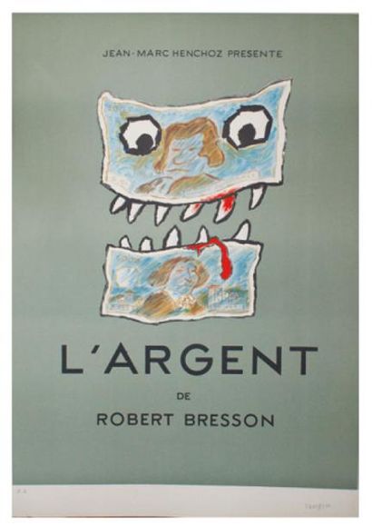 RAYMOND SAVIGNAC A L'AFFICHE (1907-2002) L'ARGENT de ROBERT BRESSON. 1983
Lithographie...