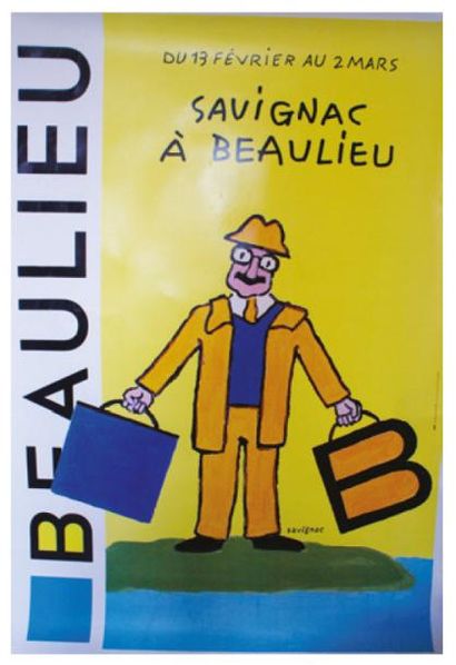 RAYMOND SAVIGNAC A L'AFFICHE (1907-2002) SAVIGNAC À BEAULIEU. 1982
Unicom (offset)...