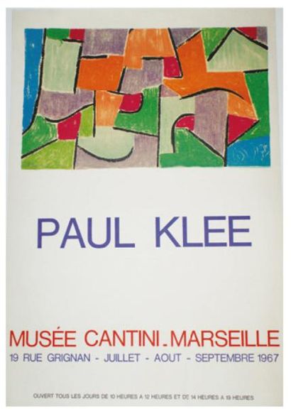 Paul Klee (1879-1940) MUSÉE CANTINI, Marseille. Juillet-Septembre 1967
Imp. Mourlot...