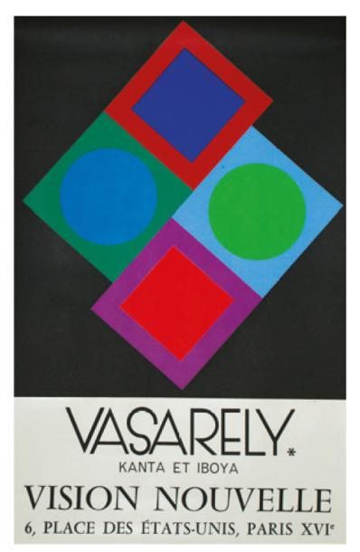 VASARELY Victor (1906-1997) VISION NOUVELLE Imp. Trapinex - 60 x 40 cm - Non entoilée,...