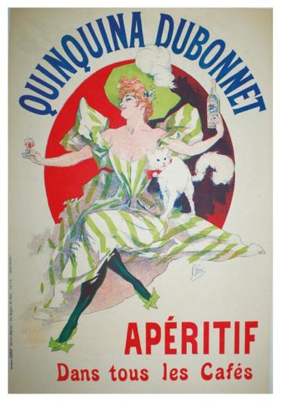CHERET Jules (1836-1932) QUINQUINA DUBONNET. ""Apéritif dans tous les cafés". 1895
Imprimerie...