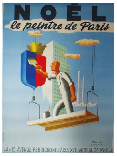 COLIN PAUL (1892-1985) NOËL. "LE PEINTRE DE PARIS". 1948
Imprimerie Bedos & Cie,...