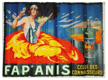 DELVAL Henri FAP'ANIS "Celui des connaisseurs". Vers 1925
Publicité Wall, Paris -...