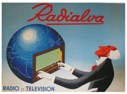 ROHONYL Charles (1906-1998) RADIOLVA. "RADIO et TÉLÉVISION". Vers 1950
Imp. de La...