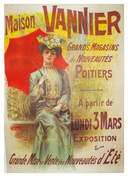 TICHON Charles Grands Magasins de nouveautés. MAISON VANNIER, Poitiers. Vers 1900
Imp....