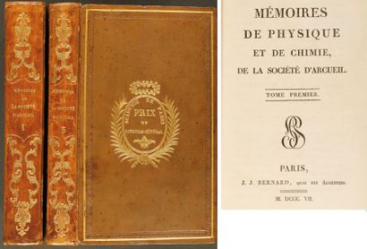 [BERTHOLLET Claude-Louis] Mémoires de Physique et de Chimie de la Société d'Arcueil...