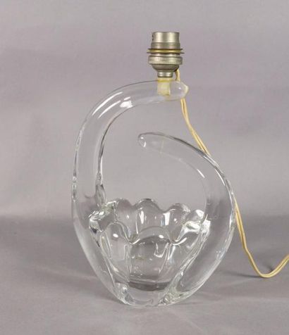 SCHNEIDER Pied de lampe en cristal H 23 cm