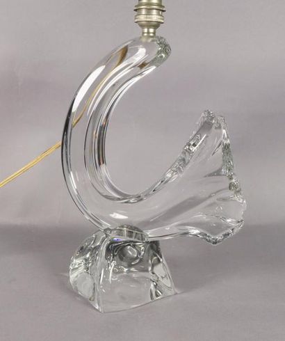 DAUM Pied de lampe en cristal 29 cm