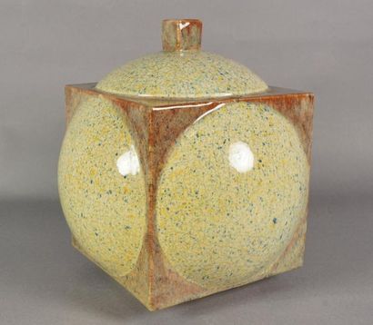 J MARTIN-MARCEL GUILLARD 1896- 1932 Edition ETLING pied de lampe en céramique émaillée...