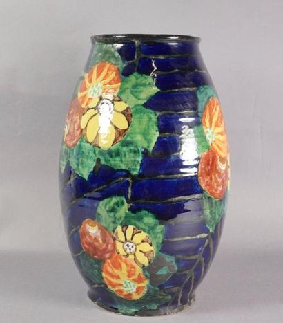 null MONTIGNY-SUR-LOING vase en céramique émaillée H 30 cm
