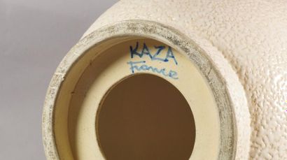 KAZA FRANCE Vase en céramique crispée monté en lampe H 40 cm