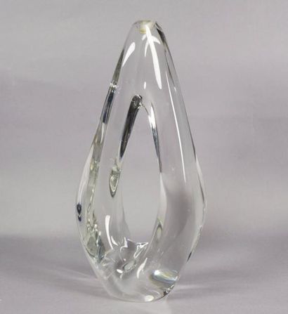 SCHNEIDER FRANCE Pied de lampe en cristal H 29 cm