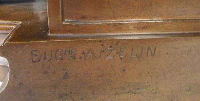 EUGÈNE ANTOINE AIZELIN (1821-1902) Sujet à l'antique. . Bronze à patine brune fonte...