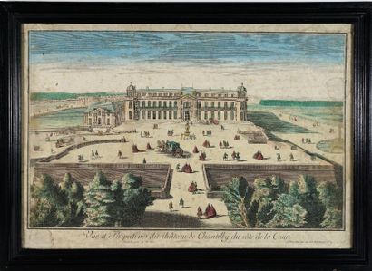 null « Vue perspective du parterre d’eau et du canal de Chantilly « Vue d’optique...