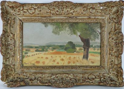 René DUREY (1890-1959) Paysage des Mesnuls. Huile sur toile signée en bas à gauche...