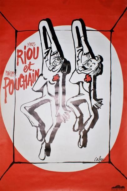 CHARLIE HEBDO – CABU (4 affichettes) 4 Affichettes kiosque de 1978 La Téléimpression,...