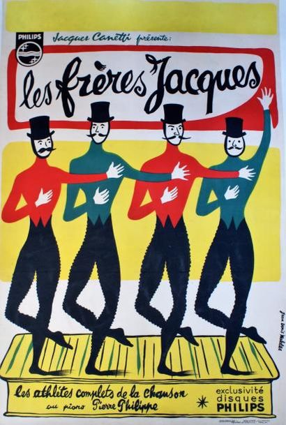 MALCLES Jean-Denis (1912-2002) LES FRÈRES JACQUES Imprimerie Affiches et Publicité...